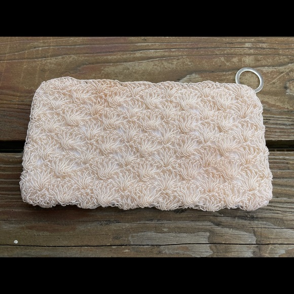 Vintage Cream Beaded Clutch - Picture 2 of 6